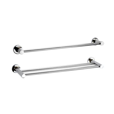 China WTR-001 Easy Assembly Bathroom Accessories Wall Mounted Towel Rack Holder, Chrome 304 Stainless Steel Bath Bathroom Hanging Towel Rack Accessories for sale