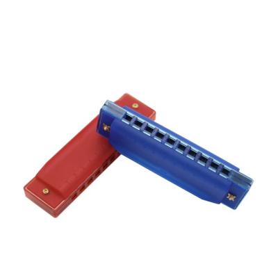 China Production Plastic Professional Children's Beginner Musical Instrument Toys 10 Hole Plastic Harmonica for sale