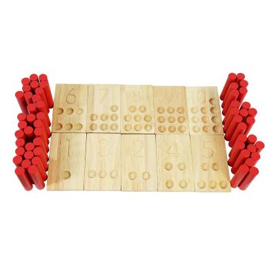 China DIY PLAY Wooden Montessori Counting Toy Educational Math Peg Board Modern Nordic Design Viable Materials for Toddlers and Kindergarten for sale