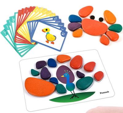 China Education Toy Rainbow Plastic Stacking Toy Pebbles Counting Bear Matching Stones Crazy Stacking Educational Toy Learning Toy for sale