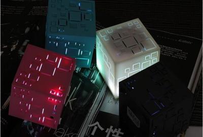 China Qone Edge Bluetooth Speaker Cube Square LED Portable Wireless Stereo Mini Mp3 Speaker for sale