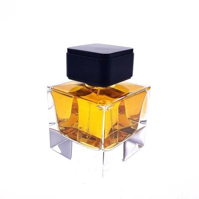 China Personal Care Factory Price Square 100ml Custom Atomizer Spray Luxury Glass Perfume Bottle for sale