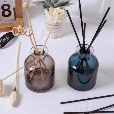 China Eco-Friendly Recyclable Aroma Aromatherapy Products Essential Oils Empty Aromatherapy Diffuser Bottles 200ml Round Reed Diffuser Glass Bottle Luxury for sale