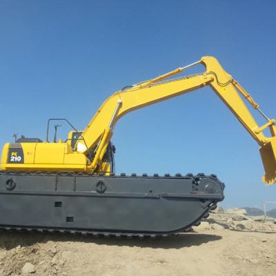 China 8 tons AE80 Floating Amphibious Pontoon undercarriage excavator for sale working in swamp and water for sale