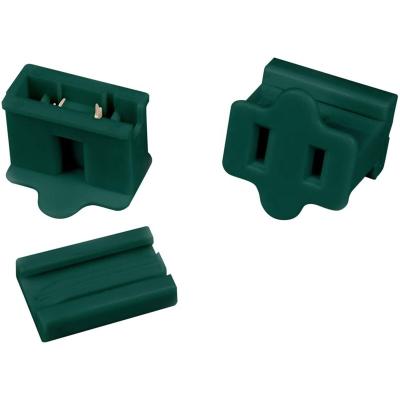 China Slide On UL SPT-1 SPT-2 Female Green Wire Slide On Zip Plug Snap On Vampire Plug Connectors for sale