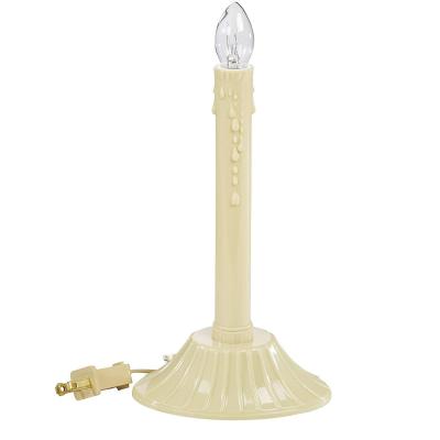 China Ivory Christmas Celebration 1-Light Christmas Candle Light with Clear C7 Bulbs Warm White Electric Window Candle Lamp for sale