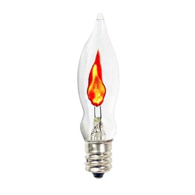 China Decorative Colorful Christmas Candle Flame Light Bulb C18 Flickering Color Flame Light Bulb for sale