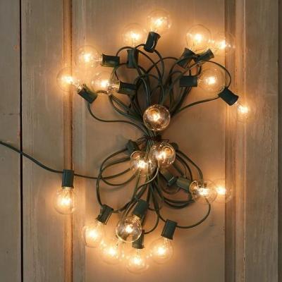 China Outdoor Festival String Lights 100ft Patio G40 Globe Lights with Edison Glass Bulbs, Waterproof Connectable Balcony Lights UL Listed for sale