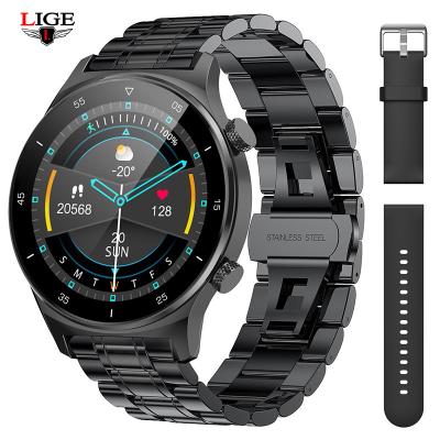 China LIGE 2021 New Touch Screen Men's Luxury Watches Waterproof Ip67 Smartwatch Full Touch Color HD Screen Bands Fitness Tracker Smart Watches for sale