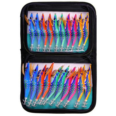 China Top Quality ABS Plastic+PP Professional Manufacture Wooden Lure Jigging Hook 3.0# 3.5# Shrimp Octopus Cuttlefish Hard Fishing Wobbl for sale