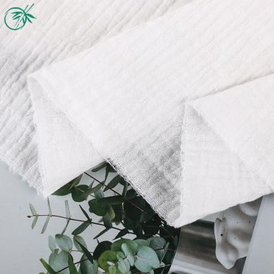 China China product stocklot textile crepe gauze cotton clothes sustainable double layer gauze baby fabric for sale