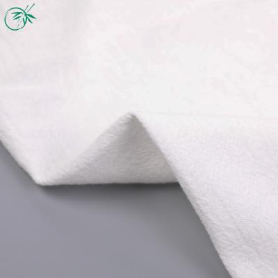 China Viable Hot Sale Shaoxing Cotton Crepe Plain Solid White Fabric For Women's Clothing for sale