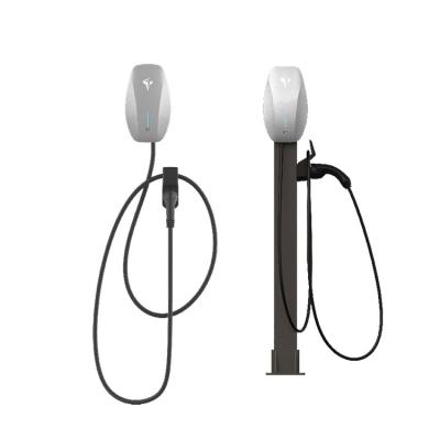 China Colorful lights GB/T 7kW AC China Wholesale Price Fast Electric Vehicle Car Ev Charger Charging Station Portable for sale