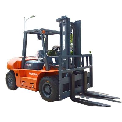 China 5tons High Efficiency Material Handling Diesel Forklift 5000kg With 2 Stage Mast for sale