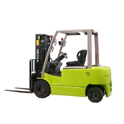 China Good Quality Hotels HECHA 4 Wheel Solid Tires Lithium Battery Electric Forklifts 2t 3ton Li-ion Forklift for sale