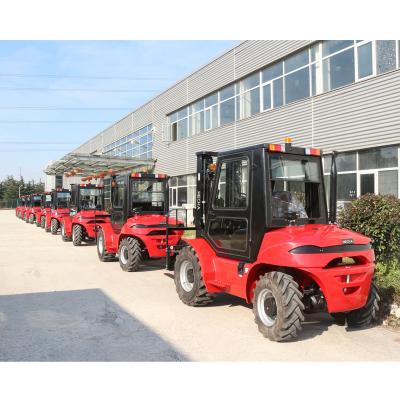 China China Hotels HECHA Hot Sale 2WD 4WD 2.0 Forklifts 2.5 3.0 3.5 Ton 5t Rough Terrain Forklift for sale