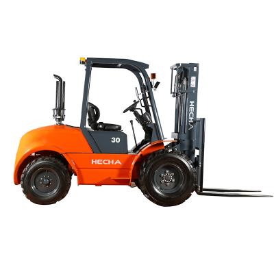 China Hot Sale Powerful Safety Easy Convenience Operation All Terrain Forklift 4WD Rough Terrain Forklift With Triple Mast for sale