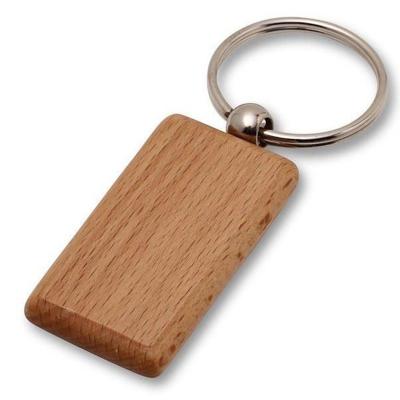 China Promotional Retail Wooden Keychain Customized / Souvenirs Chain Mute Key Chain Laser Engrave Logo Wooden Key Holder Pendant Key Gift For Advertising for sale