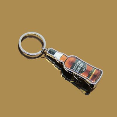 China Viable Cheap Custom Printed Key Chain Bottle Opener Customized Logo Bottle Shape Souvenir Beer Bottle Opener for sale