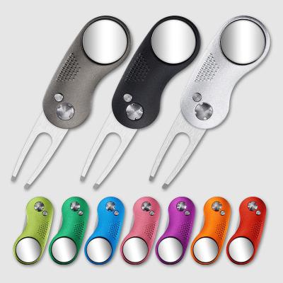 China Golf Sports/People Custom Logo Golf Tool Retail Golf Digging Tool Aluminum Auto Retractable Colorful Cheap Collapsible Golf Repair Tool Golf Repair Tool for sale