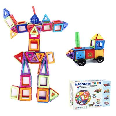 China Plastic Best Sell 171Pcs 6.5cm Educational Magnetic Building Blocks For Kids Magnetic Tiles Magnetic Blocks for sale