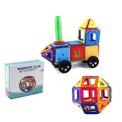 China Plastic Factory Hot Sale 32Pcs 5.5cm Educational Construction Toys Magnetic Tiles Magnetic Blocks for sale