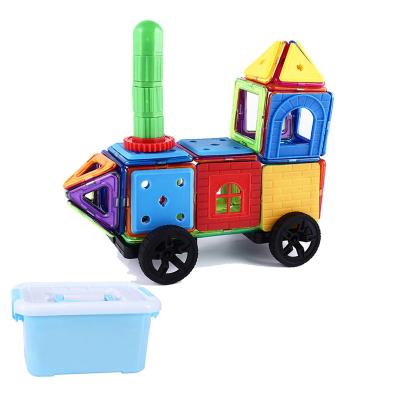 China Plastic Direct selling 32Pcs 6.5cm Intelligent Building Colourful Magnetic Toys Magnetic Tiles Magnetic Blocks for sale