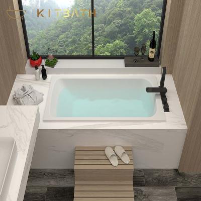 China High Quality Eco-friendly Resin Stone Kitbath Cast Stone Transparent Bath Drop In Tub For Hotel And Home Bathtub Supplier for sale