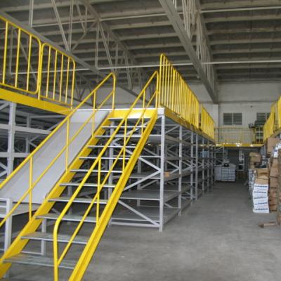 China Economic Corrosion Protection Structural Steel Mezzanine Floors Platform Supported By Steel Column for sale