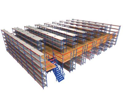 China Corrosion Protection Heavy Duty Steel Mezzanine Racking Platform System for sale