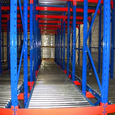 China High Efficient Automatic Storage Gravity Corrosion Protection Warehouse Pallets Flow Racks Roll Rack / Shelving System for sale