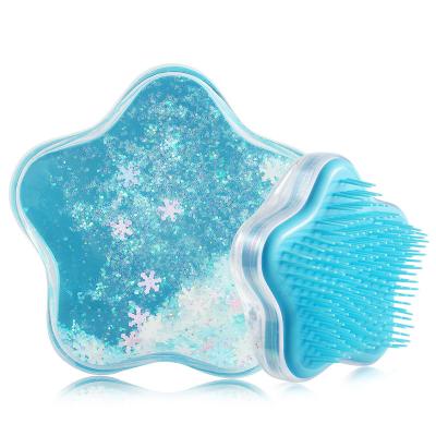 China New Home Release Star Shape Hair Comb For Kids Massage Airbag Plastic Hair Comb for sale