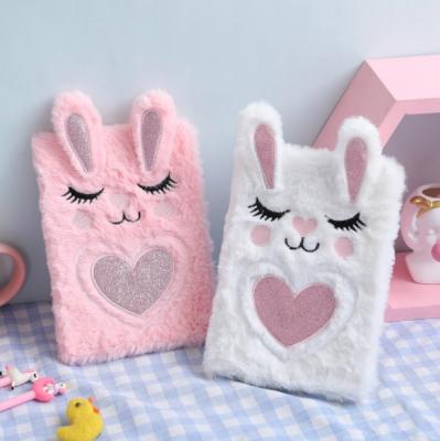 China Printed Designs Cute Color Diary Notebook Cute Cartoon Color Girl Gift Plush Stuffed Animal Custom Notebook for sale