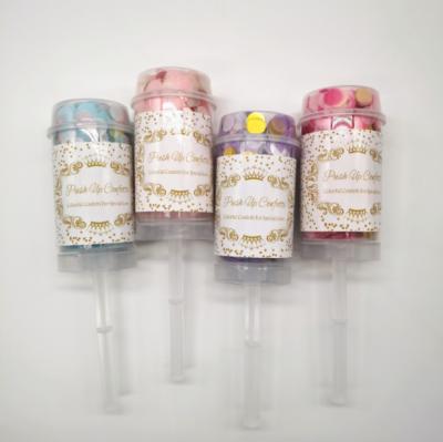 China Wedding Eco-Friendly DIY Factory Confetti Decorating Confetti Cake Tools DIY Type Push Pop Containers for sale