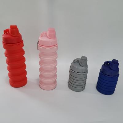 China Viable Color Products Popular Collapsible Collapsible Collapsible Silicon Water Silicon Reusable Water Bottle for sale