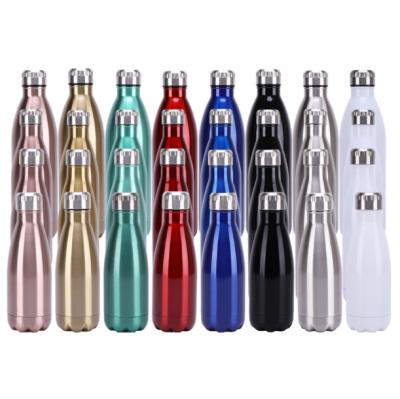 China Outdoor Stocked Water Bottle 260ML/350M/500ML/750ML/1000ML Camping Bicycle Sports Stainless Steel Doubel Layer Thermal Vacuum Flask for sale