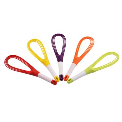 China New Arrival Viable New Arrival Kitchen Tools Instruments Folding Silicone Egg-beater Silicone Hand Egg Beater for Cooking Mixing for sale