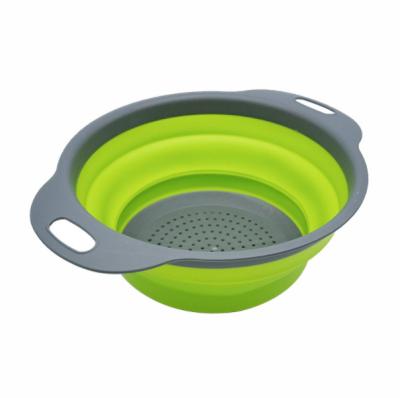 China Bathroom Collapsible Plastic Basket Fruit Basket Telescopic Folding Kitchen Tools Washing Kitchen Basket for sale