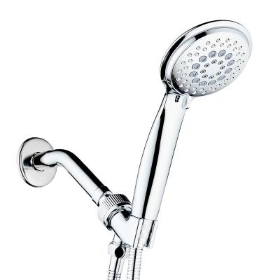 China With Hot Selling Shower Head Round Hand Diverter Shower Faucet Accessories High Pressure Chrome ABS Hand Shower Head for sale