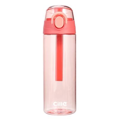 China 2020 Cille Sustainable New Product BPA FREE Tritan Plastic Portable Water Bottle Sport With Silicone Handle for sale