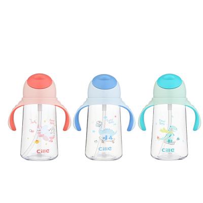 China Cille Sustainable Kid Drinking Water Bottle With Straw for sale