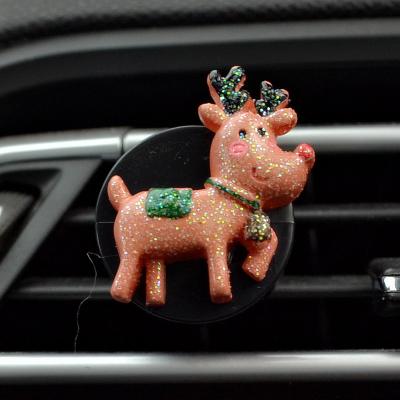 China new 2021 3D plastic cartoon cartoon christmas decorations for a car for led with decorate car air for sale