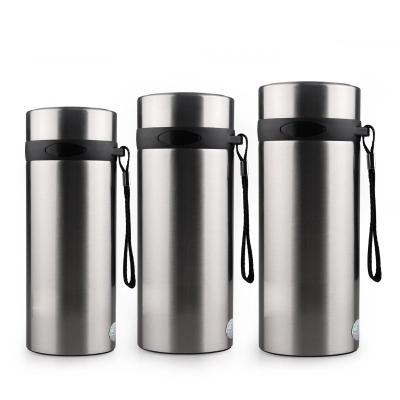 China Leakproof Vacuum Stocked Insulated Stainless Steel Water Bottle With Straw Lid for sale