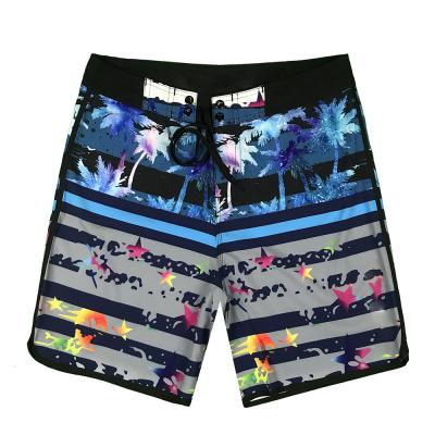 China QUICK DRY Half Length Stretch Pants Strips Swim Trunk Beach Wear Beach Shorts Surf To Swim Gradient Print Short Board Short for sale