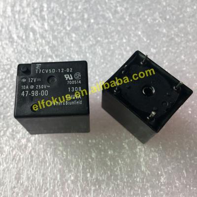 China TYCO Original Sealed Relay T7CV5D-12-02-12VDC T7CV5D-12-02 RELAY GEN PURPOSE SPDT 12A 12V for sale