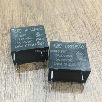 China Hongfa new and original instock sealed relay HF32FV-G 12-HSTF 12VDC NO high load 10A277VAC type for sale