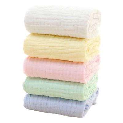 China 2021 Nondisposable Cheap Super Soft Solid Color Six Layer Muslin Baby Blanket for sale