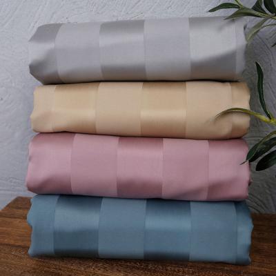 China Nondisposable Comfortable Luxury 100% Egyptian Cotton 1200T Stripe Satin Duvet Cover Bedding Sets Bed Sheet for sale