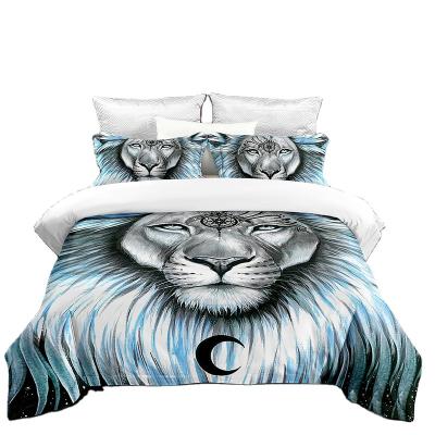 China Disposable Factories For Sale 3D Digital Printing Animal Pattern Duvet Covet Sets 100% Polyester 3pcs Bedding Sets for sale