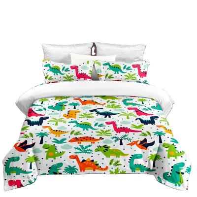 China Unique Design 3D Cartoon Pattern Disposable Digital Printing Bedding Sets 100% Polyester 3pcs Bedding Sets For Kids Bedroom for sale